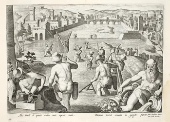 Fishing in Shallow Waters Using Nets, Plate 96 (illustration from 